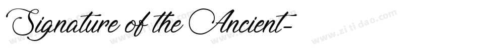 Signature of the Ancient字体转换